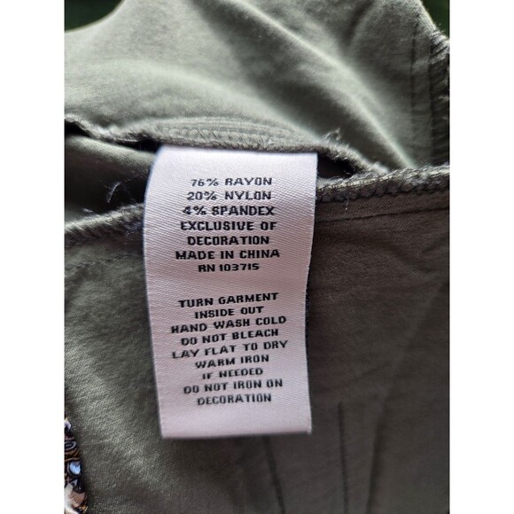 Nanette Lepore Women's Stretch Pants, Green Olive, Size 12 - Picture 4 of 8